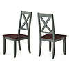 Better Homes & Gardens Maddox Crossing Dining Chairs, Set of 2, Dark Seafoam Finish