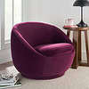 Better Homes & Gardens Better Homes & Gardens Mira Swivel Chair, Merlot Velvet
