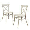 Better Homes and Gardens Collin Distressed Dining Chair, 2 Pack, Vanilla Dream Finish