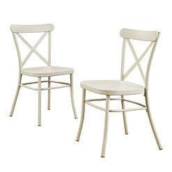 Better Homes and Gardens Collin Distressed Dining Chair, 2 Pack, Vanilla Dream Finish