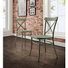 Better Homes and Gardens Collin Distressed Dining Chair, Set of 2, Green Finish