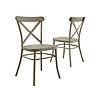 Better Homes and Gardens Collin Distressed Dining Chair, Set of 2, Light Brown Finish