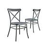 Better Homes and Gardens Collin Distressed Dining Chair, Set of 2, Silver Finish