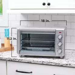 BLACK+DECKER 6-Slice Crisp 'N Bake Air Fry Toaster Oven, TO3217SS