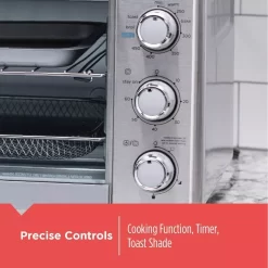 BLACK+DECKER 6-Slice Crisp 'N Bake Air Fry Toaster Oven, TO3217SS