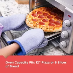BLACK+DECKER 6-Slice Crisp 'N Bake Air Fry Toaster Oven, TO3217SS