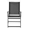 Mainstays Greyson Steel and Sling Folding Outdoor Patio Armchair - Set of 2, Black