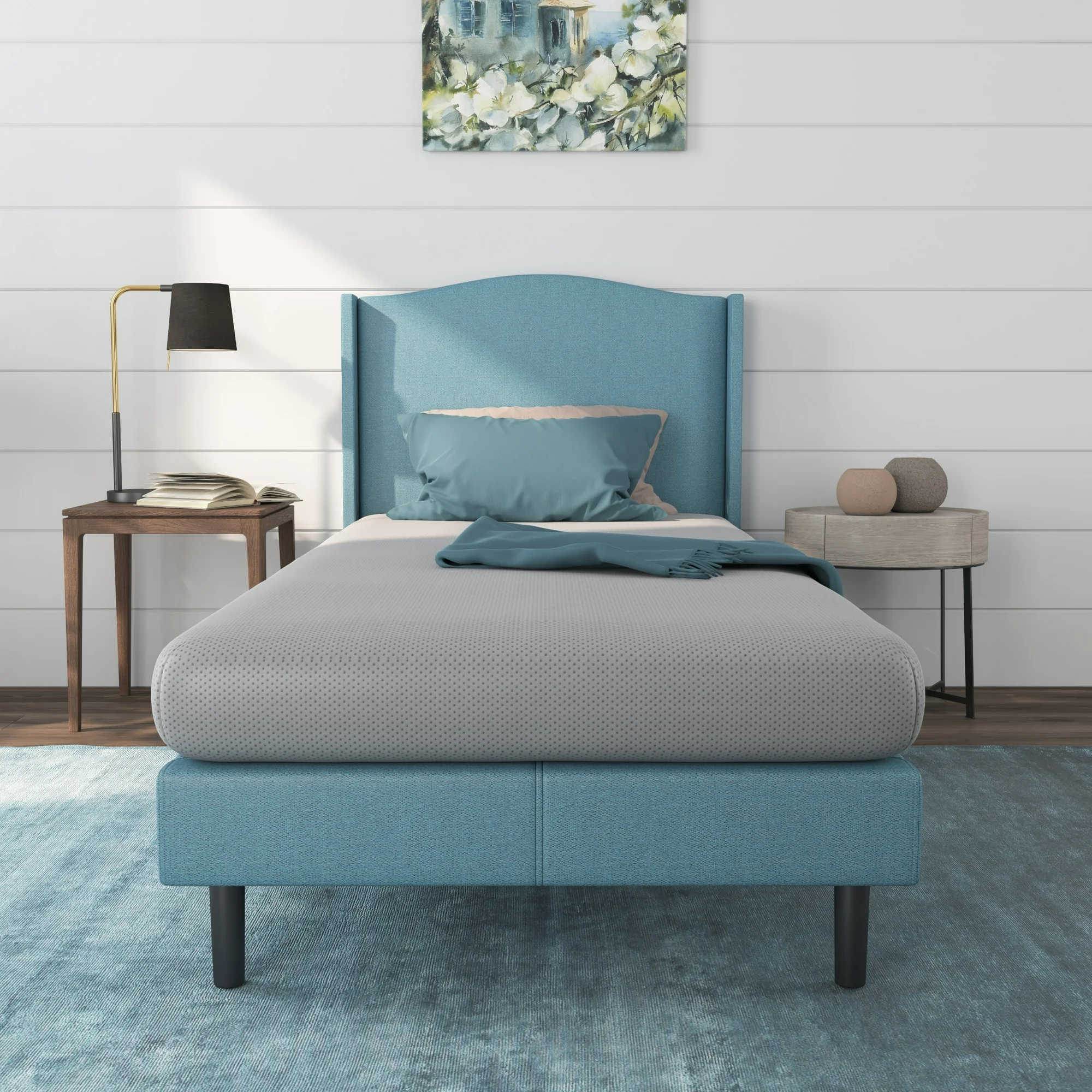 NapQueen Twin Mattress Rainbow 5" Memory Foam Twin Mattress, Gray, CertiPUR-US Certified, Mattress in a Box