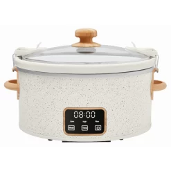 The Pioneer Woman 6 Qt Digital Slow Cooker with Locking Lid, Linen Speckle