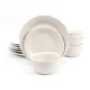The Pioneer Woman Cowgirl Lace 12-Piece Dinnerware Set, Linen