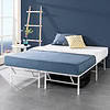 Zinus 14" White Metal SmartBase Tool-Free Assembly Mattress Foundation, King