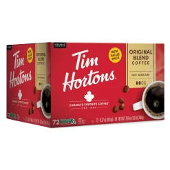 Tim Hortons Original Blend Medium Roast K-Cup Coffee Pods for Keurig Brewers, 72 Ct