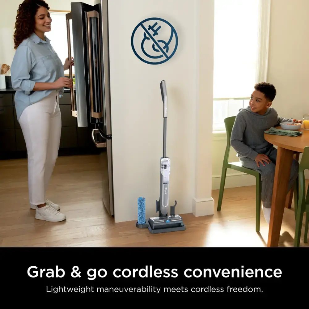 Shark - HydroDuo with Dirt-Reveal Technology, Cordless wet & dry hard floor cleaner picks up, mops, & scrubs - Stone Metallic