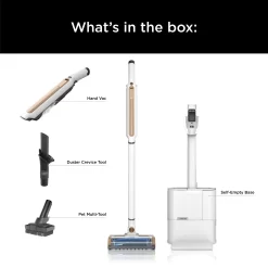 Shark - Wandvac Self-Empty System Pet, Bagless Cordless 3-in-1 Cordless Stick Vacuum with HEPA Self-Empty Charging Base - White