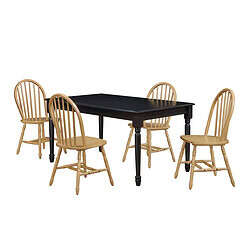 Better Homes and Gardens Autumn Lane Windsor Solid Wood Dining Chairs, Light Honey Finish, 2 Pack