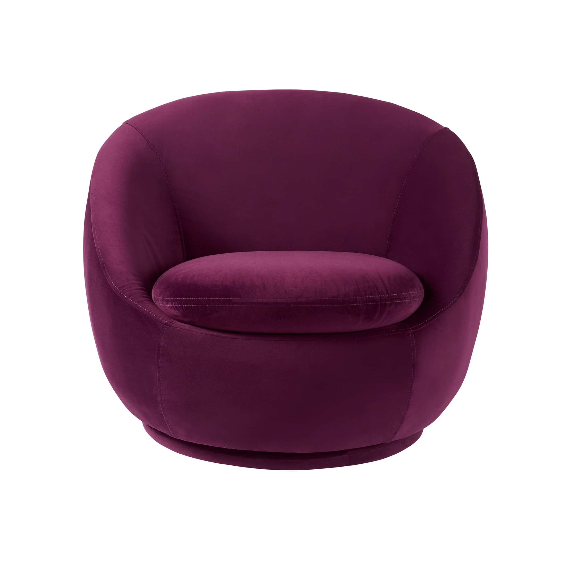 Better Homes & Gardens Better Homes & Gardens Mira Swivel Chair, Merlot Velvet