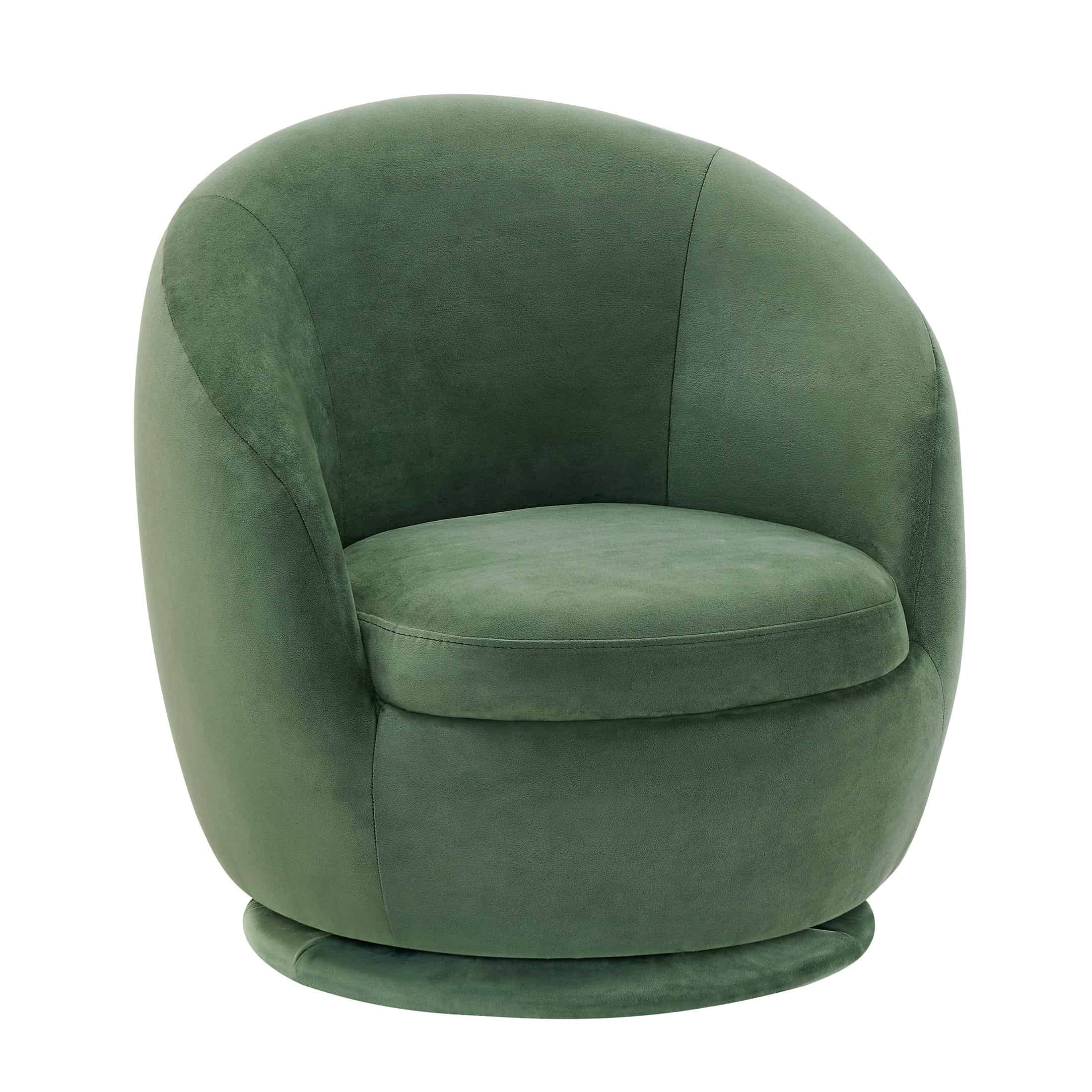 Better Homes & Gardens Mira Kids Swivel Chair, Olive Velvet