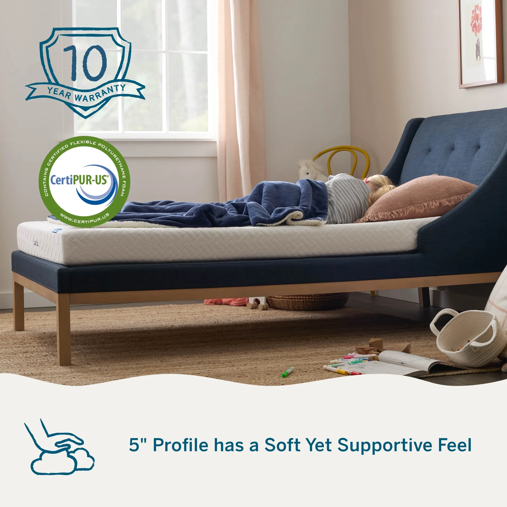 Lucid Bliss 5" Gel Memory Foam Mattress, Twin