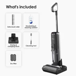 Tineco - Floor Washer Flashdry Cordless Mop & Vacuum Cleaner - 6 Series - Black