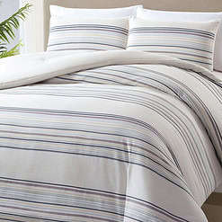 Better Homes & Gardens 3-Piece Blue Yarn Dye Stripe Comforter Set, Full/Queen