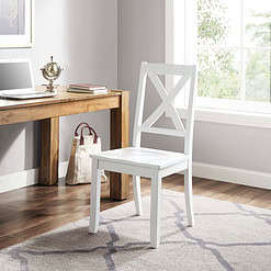 Better Homes & Gardens Maddox Crossing Dining Chairs, Set of 2, White