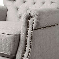 Better Homes & Garden Tufted Push Back Recliner, Gray Fabric Upholstery