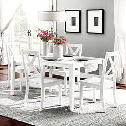 Better Homes & Gardens Maddox Crossing Dining Chairs, Set of 2, White