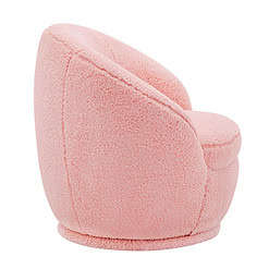 Better Homes & Gardens Mira Kids Swivel Chair, Rose Faux Shearling