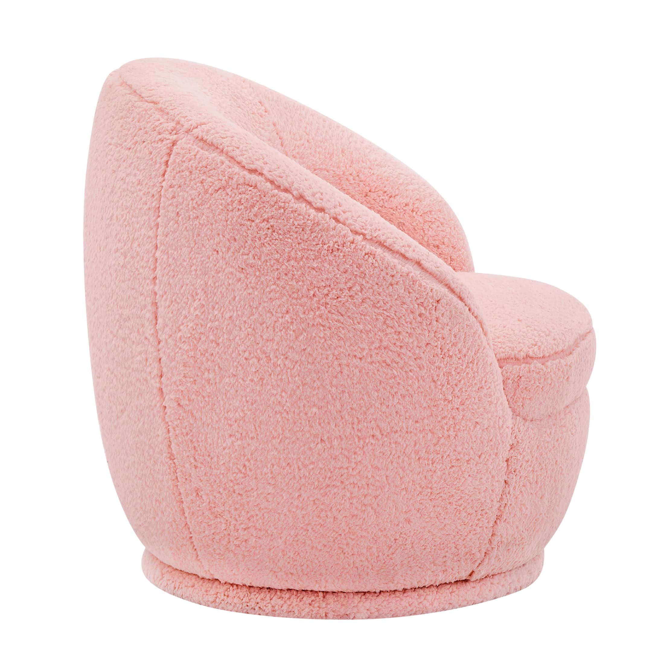 Better Homes & Gardens Mira Kids Swivel Chair, Rose Faux Shearling