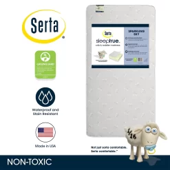 Serta SleepTrue Sparkling Sky 5" Dual-Sided Crib & Toddler Mattress