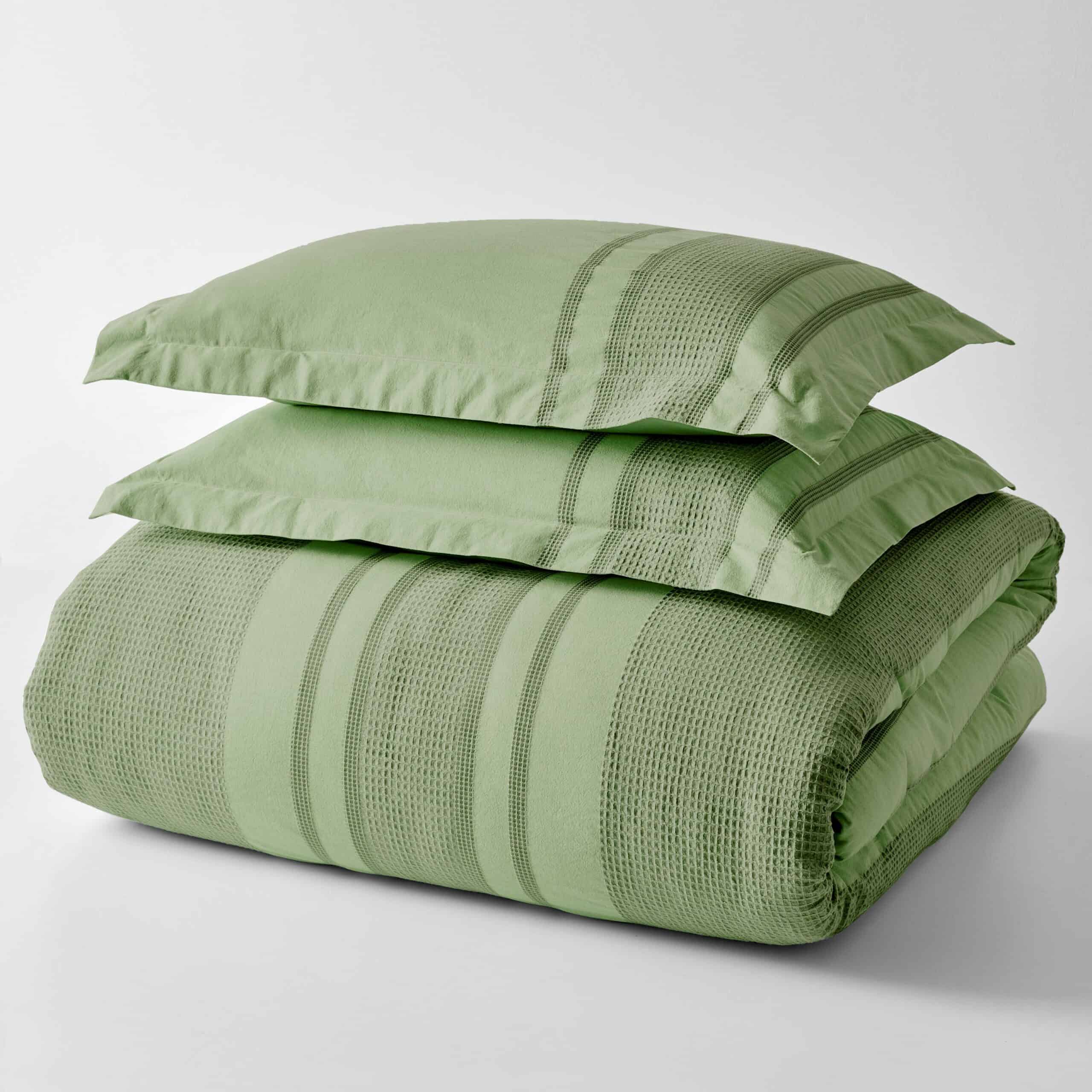 Better Homes & Gardens 3-Piece Green Waffle Stripe Comforter Set , Full/Queen