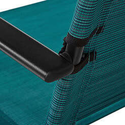 Mainstays Greyson Steel and Sling Folding Outdoor Patio Armchair - Set of 2, Teal