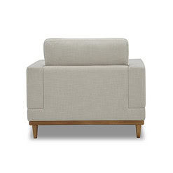 Better Homes & Gardens Springwood Wood Frame Accent Chair, Cream Linen