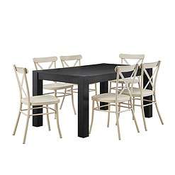 Better Homes and Gardens Collin Distressed Dining Chair, 2 Pack, Vanilla Dream Finish