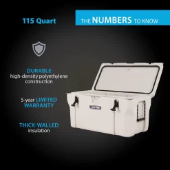 Lifetime New 115 Qt. Capacity High Performance Polyethylene Cooler, Khaki (91000)
