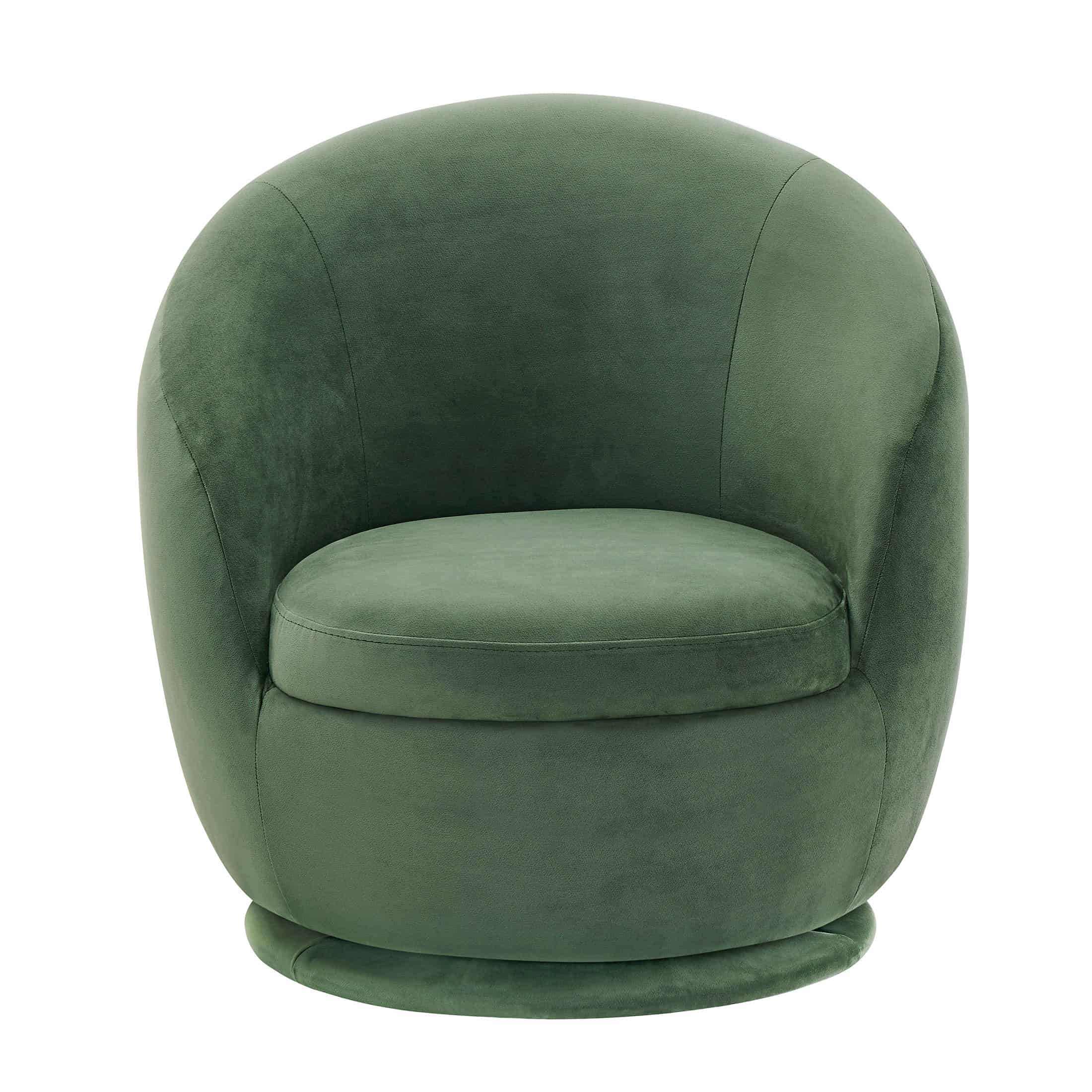 Better Homes & Gardens Mira Kids Swivel Chair, Olive Velvet