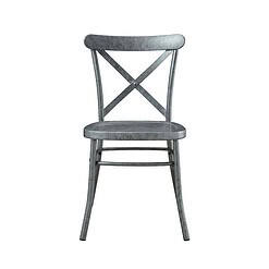 Better Homes and Gardens Collin Distressed Dining Chair, Set of 2, Silver Finish
