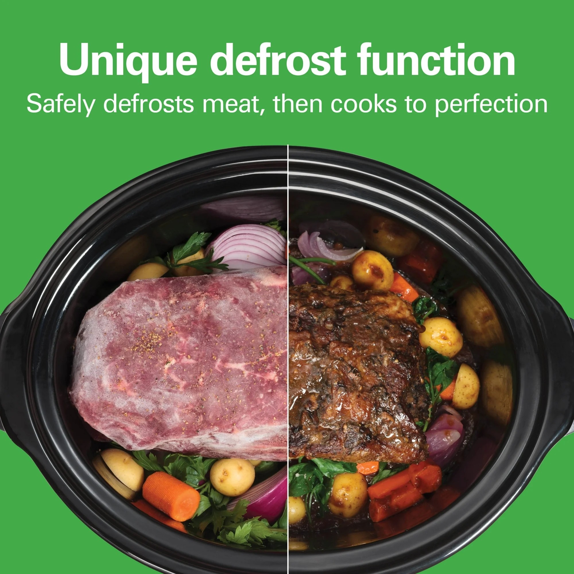 Hamilton Beach Defrost & Go Programmable Slow Cooker, Temperature Probe, 6 Quart Capacity, 33962