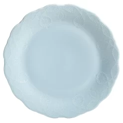 The Pioneer Woman Cowgirl Lace 12-Piece Dinnerware Set, Light Blue