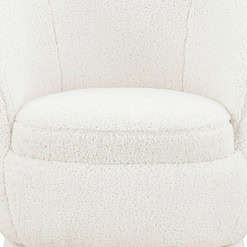 Better Homes & Gardens Mira Kids Swivel Chair, Cream Faux Shearling