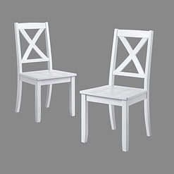 Better Homes & Gardens Maddox Crossing Dining Chairs, Set of 2, White