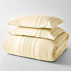 Better Homes & Gardens 3-Piece Cream Waffle Stripe Comforter Set, Full/Queen
