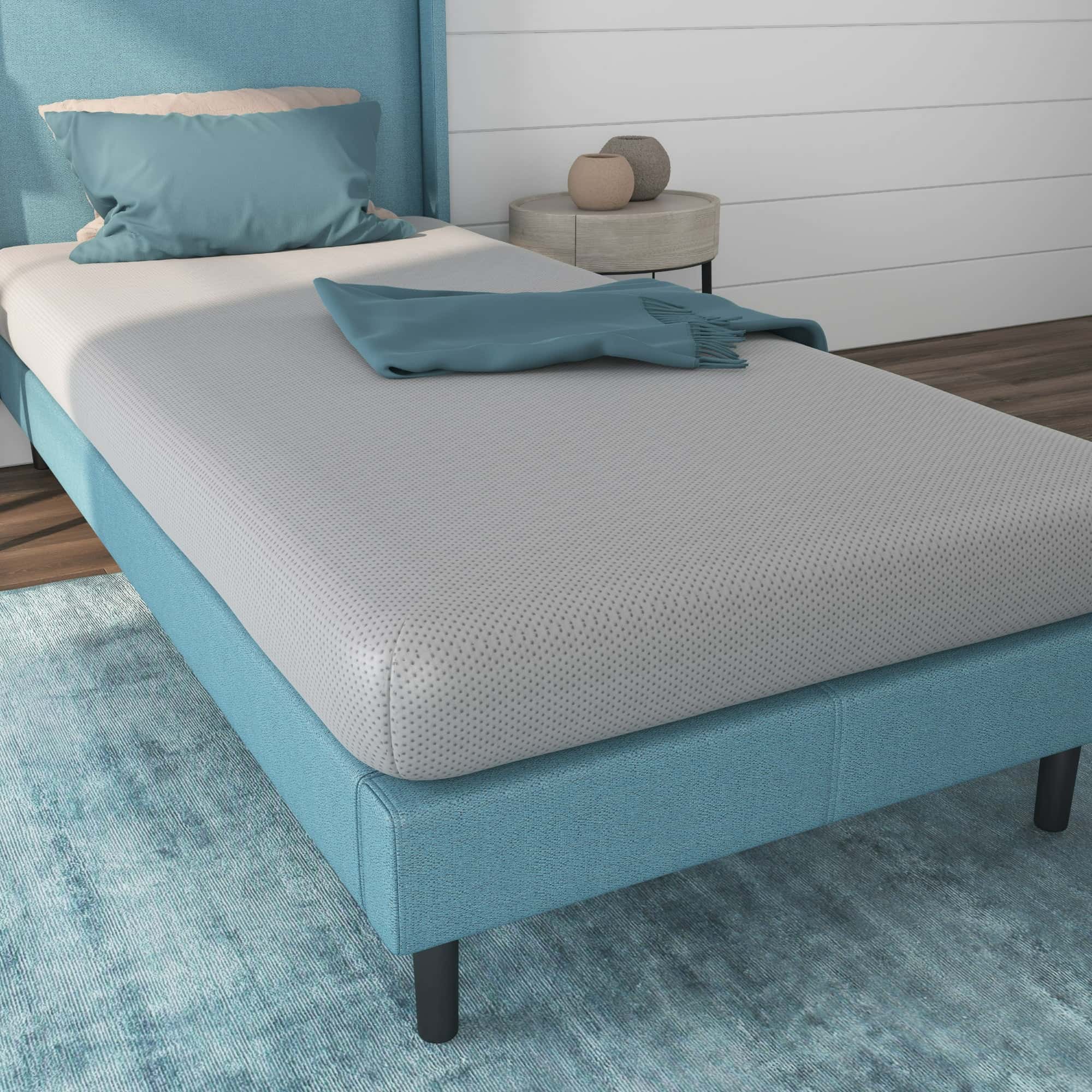 NapQueen Twin Mattress Rainbow 5" Memory Foam Twin Mattress, Gray, CertiPUR-US Certified, Mattress in a Box