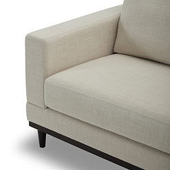 Better Homes & Gardens Springwood Wood Frame Accent Chair, Cream Linen