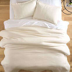 Better Homes & Gardens 3-Piece Cream Gauze Comforter Set, Adult Full/Queen