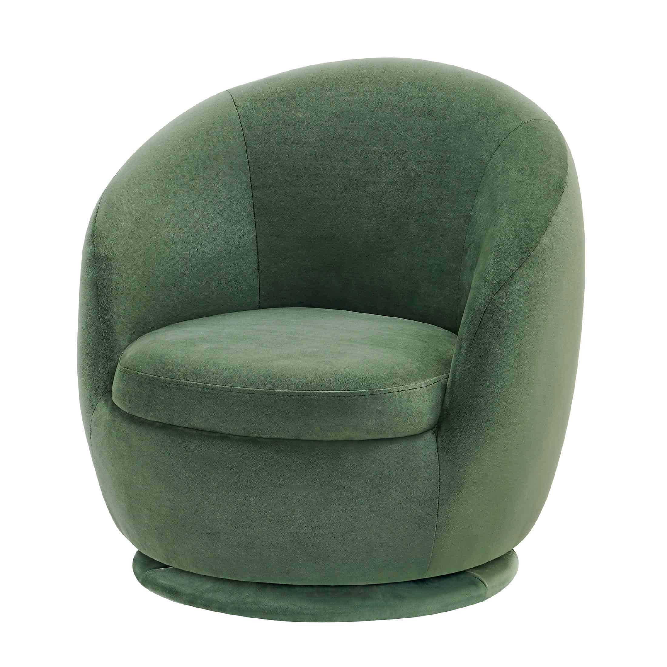 Better Homes & Gardens Mira Kids Swivel Chair, Olive Velvet