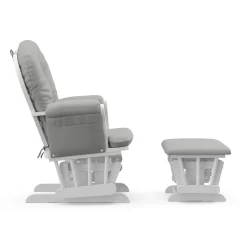 Storkcraft Hoop Infant Nursery Glider and Ottoman, White and Light Gray