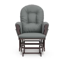 Storkcraft Hoop Infant Nursery Glider and Ottoman, Espresso with Gray