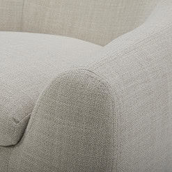 Better Homes & Gardens Emerson Curvy Accent Chair, Cream Linen