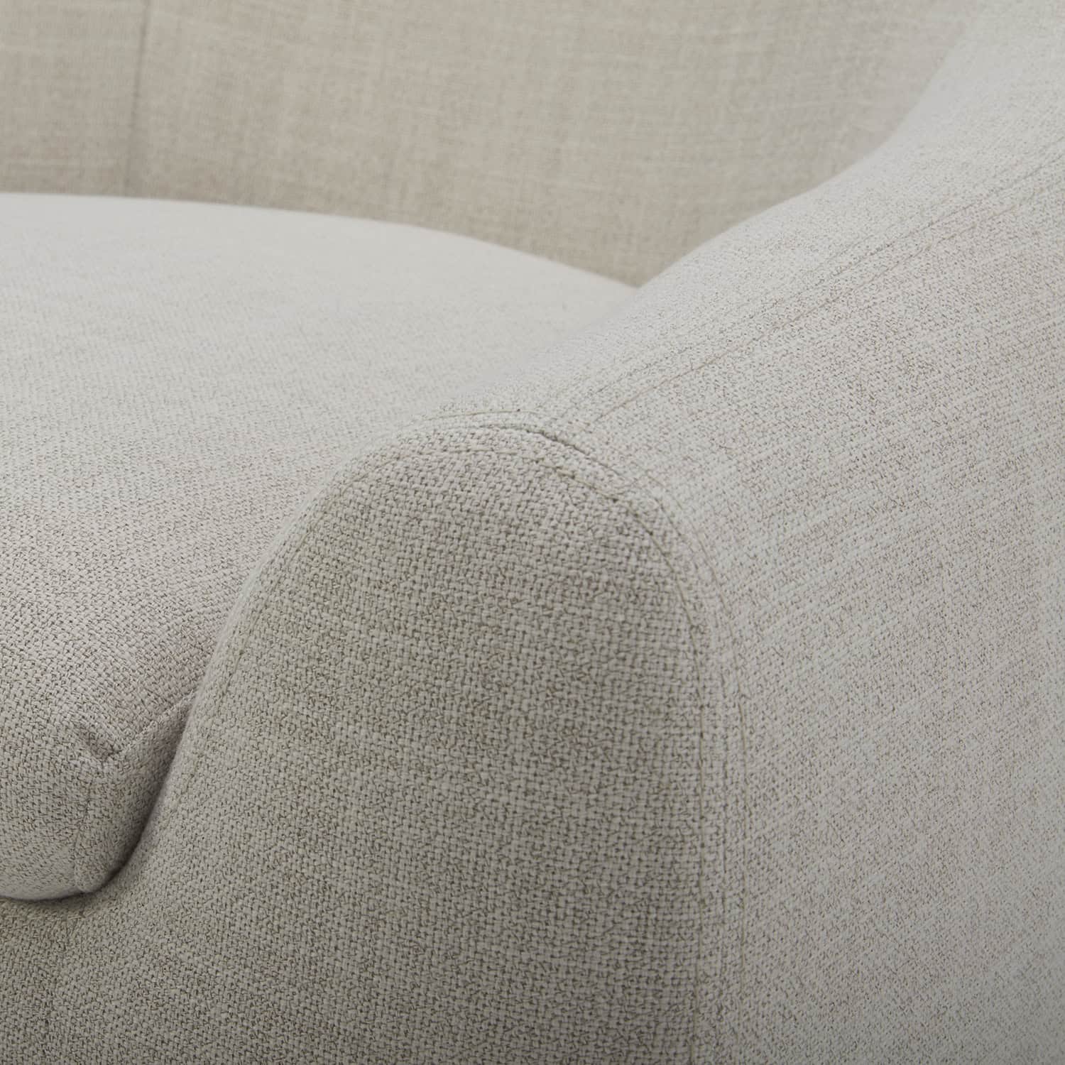 Better Homes & Gardens Emerson Curvy Accent Chair, Cream Linen